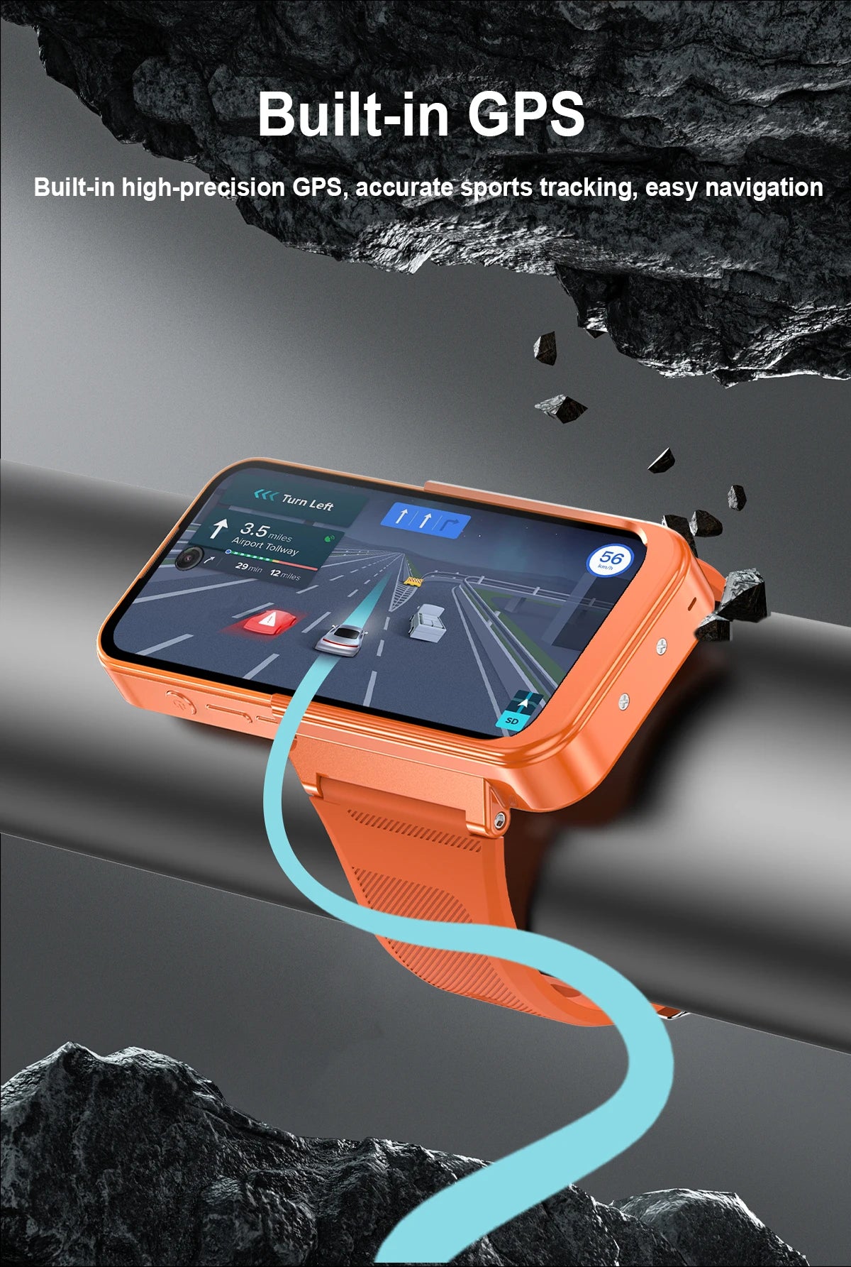 Newest 4G Full Netcom 3.97inch Amoled Larger Screen Smart Watch Mini Phone Globel Version Smartwatch With Dual Camera Sim Card