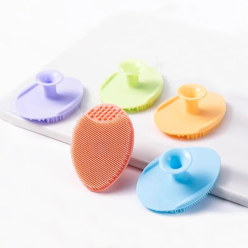 1Pcs Portable Facial Cleansing Brush Deep Cleansing Skin Exfoliating Pore Removing Soft Silicone Brush Face Cleansing Brush