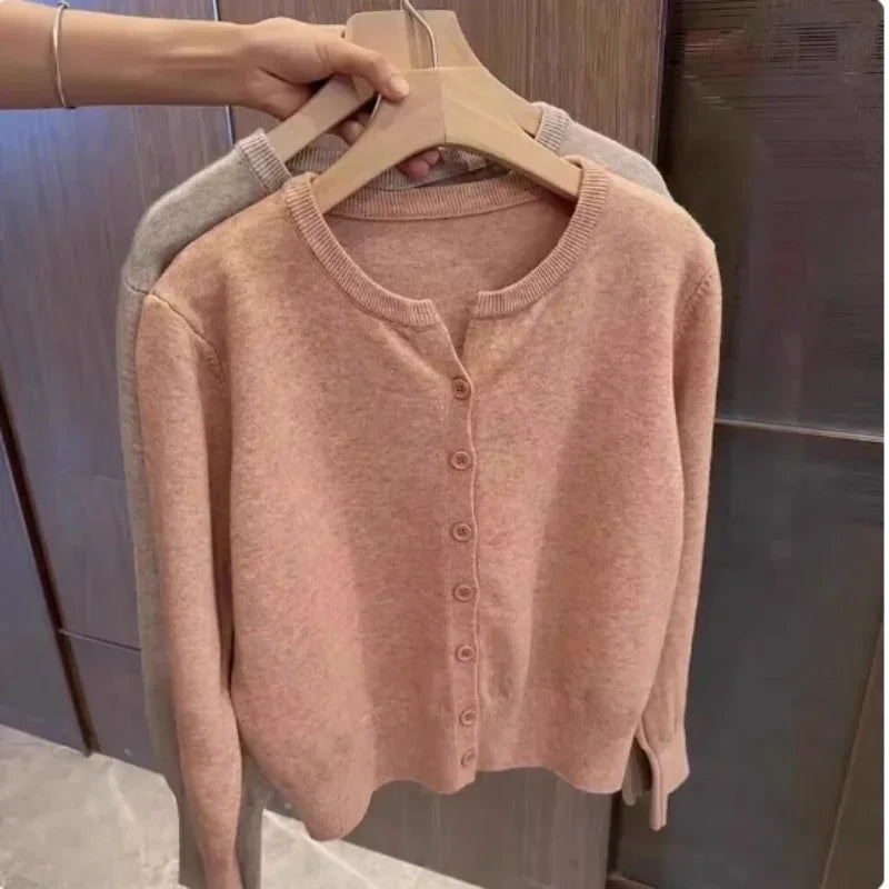 Women's fleece-knit sweater, cropped crew neck — view 15 of 15