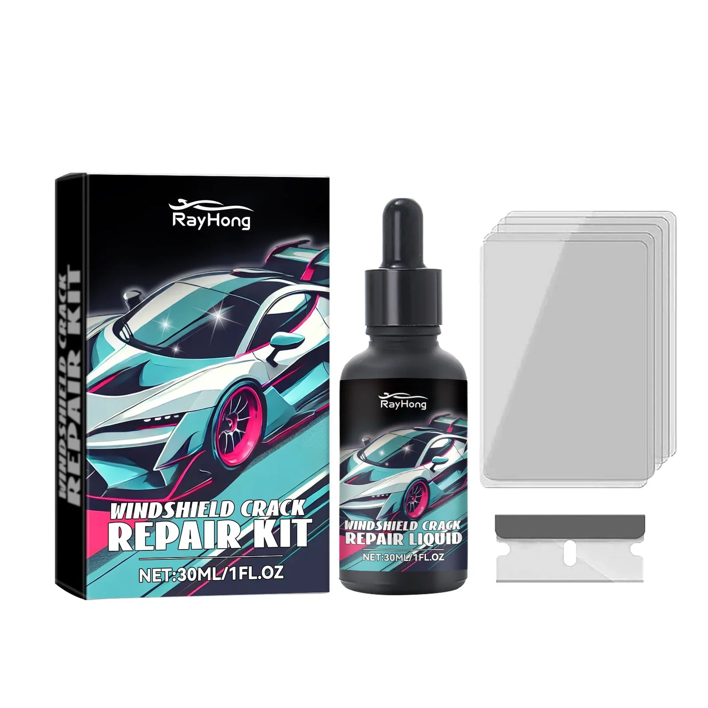 New Magic Windscreen Crack Repair Set - Auto Glass Scratch Eraser for Cars Trucks Motorcycles 2026