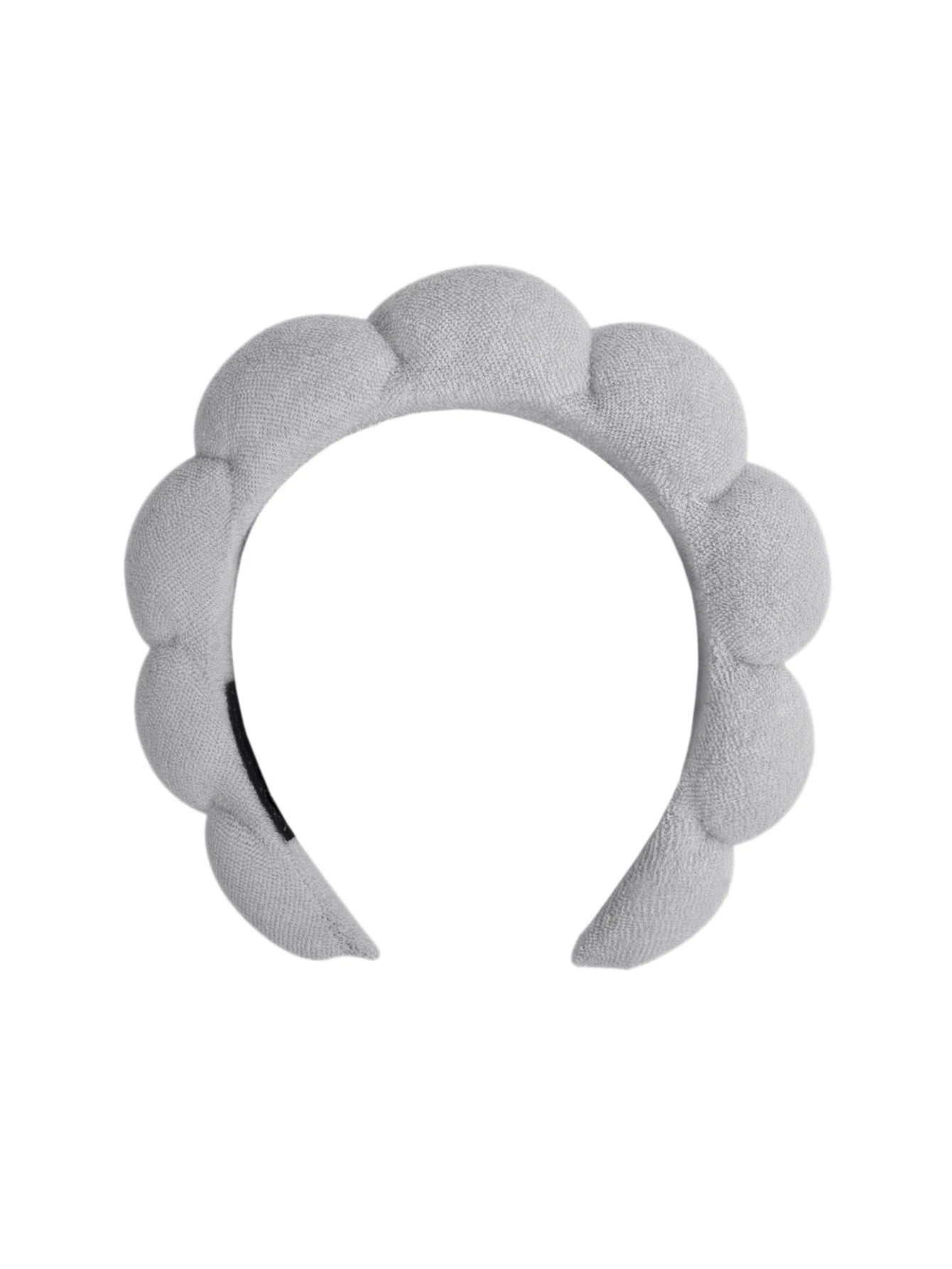 Spa Bubble Headband for Washing Face – Microfiber Puffy Scrunchie Wristband for Skincare & Makeup Routine