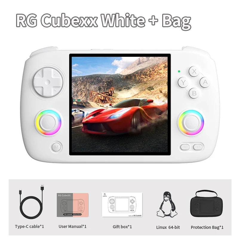 ANBERNIC RG CubeXX Retro Handheld Games Console Linux RGB Joystick Video Gaming Player Supports WIFI HD TV Connection RG Cube xx