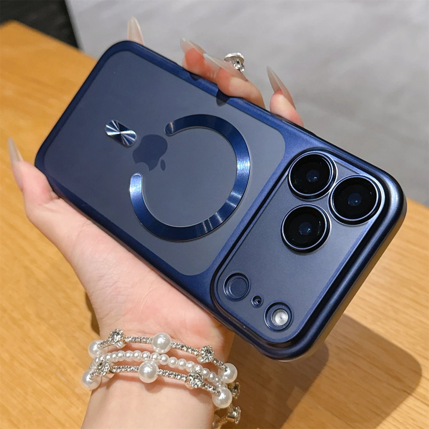 Luxury Matte Plating Phone Case Compatible with iPhone 15 to 17 Pro Max and Air - MagSafe, Shockproof Lens Film Translucent Cover