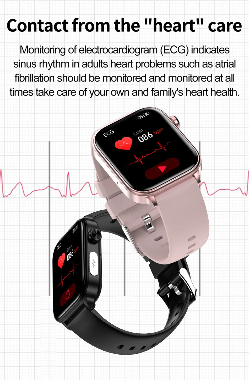 2026 New Al Science Diagnosis Blood Lipids Uric Acid Blood Oxygen Smart Watch Men ECG+PPG Voice Bluetooth Call Health Smartwatch