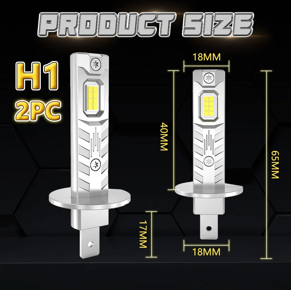 H7 H4 H1 LED Lights for Car Headlight Bulb 1000000LM Mini Wireless Auto Lamp +800% Bright Spotlights Automobile LED Headlamp 12V