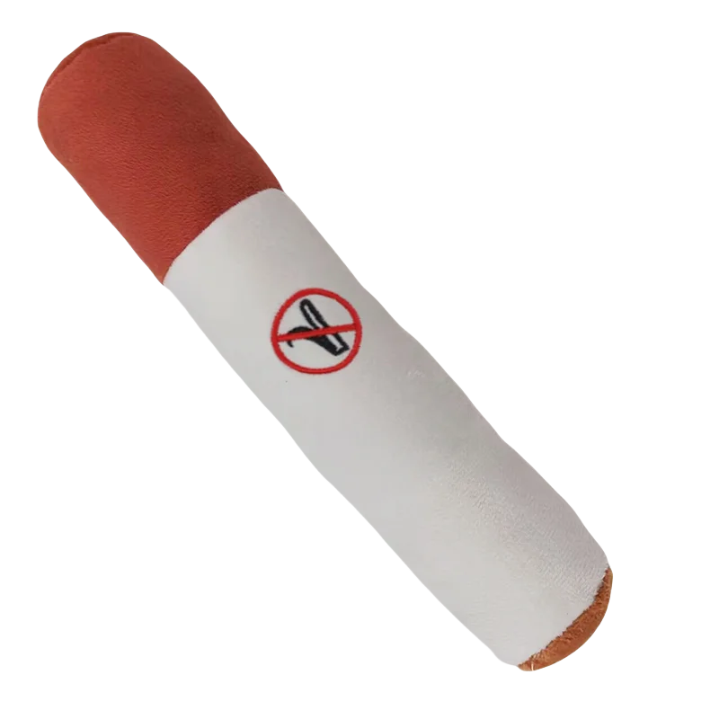 Squeaky Plush Cigar Dog Toy