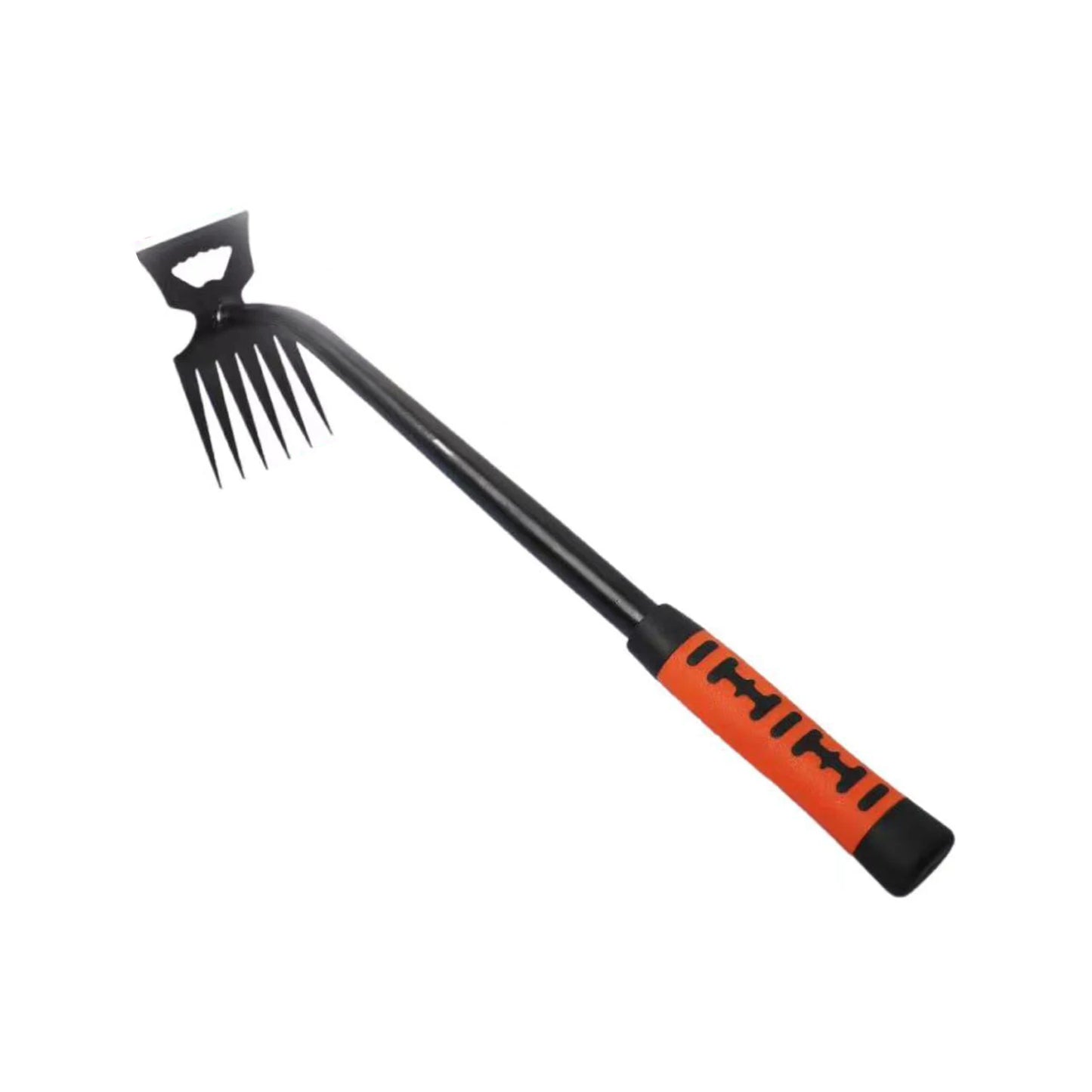 5/6/8/11 Teeth Carbon Steel Garden Hand Rake,2 In 1 Agricultural Manual Weeding Tools for Yard,Multifunction Gardening Hoe Rake
