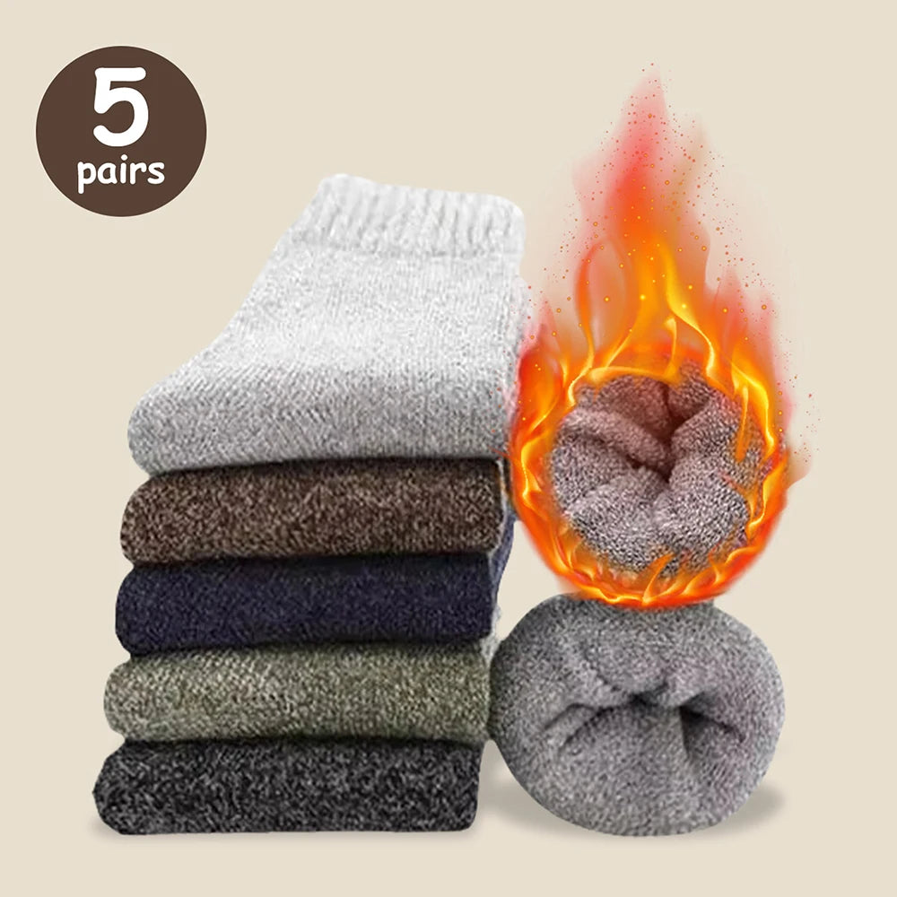 Men's Thick Terry Crew Socks, 3 or 5 Pairs