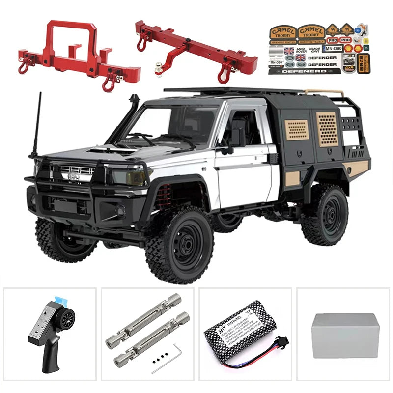 The New MN MN82s MN82 Genuine Toyota LC79 Pickup Remote Control Mode Four-wheel Drive Off-road Mountain Bike Toy Christmas Gift
