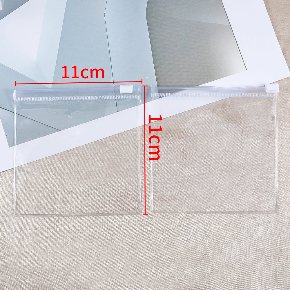10Pcs Thicken Zipper Bag Transparent Plastic Bag Anti Oxidation Jewelry Pouch for DIY Jewelry Storage Earring Bracelet Packaging