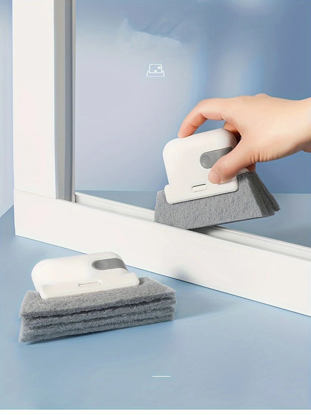 1pc universal window rail cleaning brush, easy to clean small gaps and frames, kitchen table cleaning tool