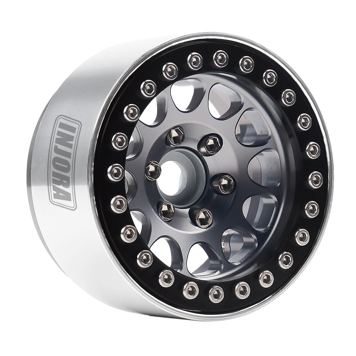 INJORA 4Pcs CNC Aluminum Alloy 1.9 Beadlock Wheel Rim for 1/10 RC Crawler Car Axial SCX10 90046 AXI03007 TRX4 VS4-10 Redcat Gen8