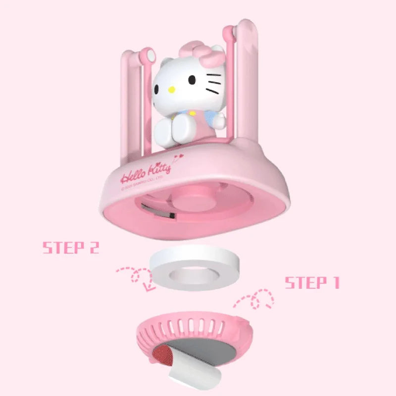 Interesting Hello Kitty Kuromi Solar-Powered Aroma Diffuser Car Perfume Car Decoration Item - A Gift for Boys and Girls