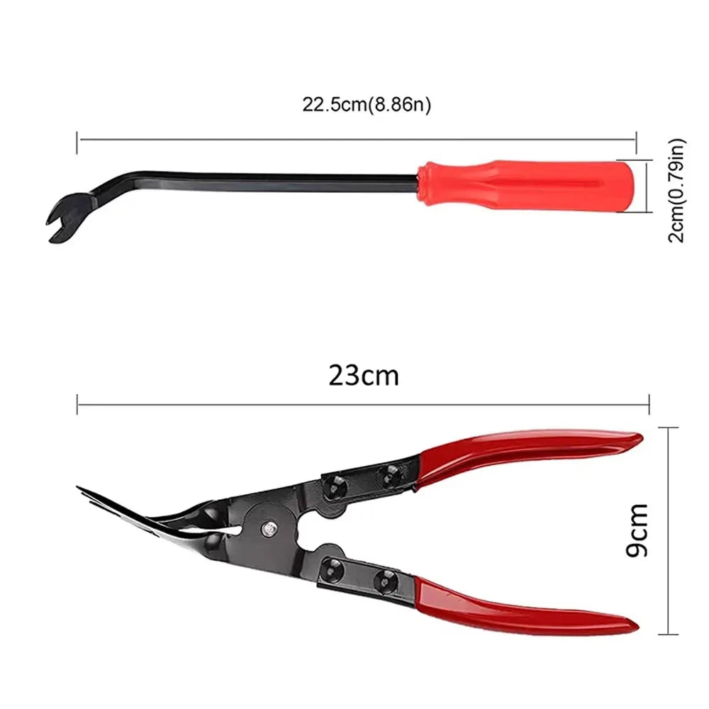 Car Clip Removal Pliers Tools Auto Body Panel Door Fastener Push Pin Trim Removal Tool Kit Automotive Pry Tool Repair Set