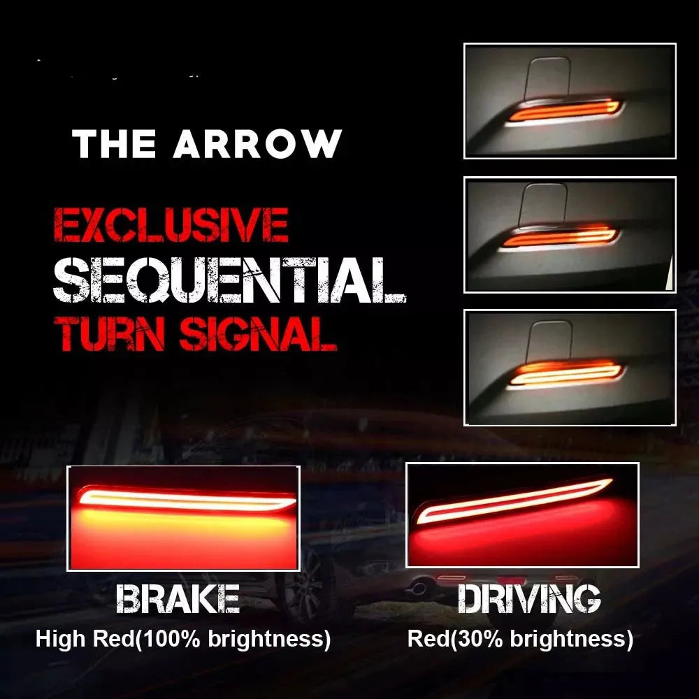For Toyota RAV4 Camry LED Rear Bumper Reflector Brake Light Tail Fog Lamp for Lexus IS-F GX470 RX300 Sienna Venza Reiz Innova