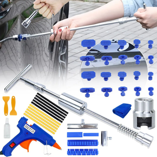 Paintless Dent Removal Kit – 27 & 43-Piece PDR Tool Set with Suction Cup & Slide Hammer | Fix Car Dents & Hail Damage at Home