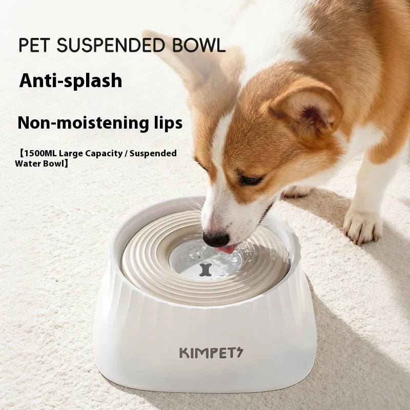 Floating Disc Dog Water Bowl - Less Splash for Small & Medium Dogs