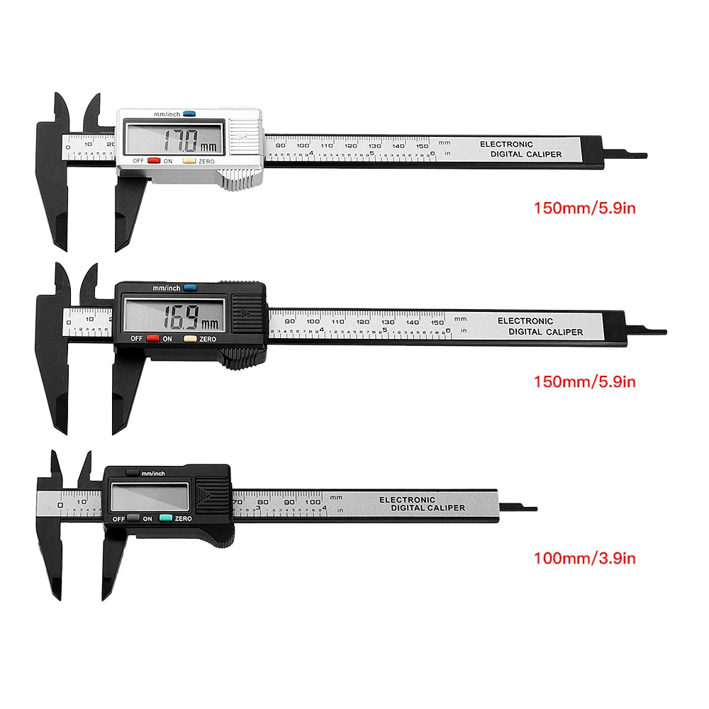 150mm Electronic Digital Caliper 100mm  0.1mm Measuring Tool Vernier Micrometer Measuring Tool Depth Gauge Instrument Pachometer