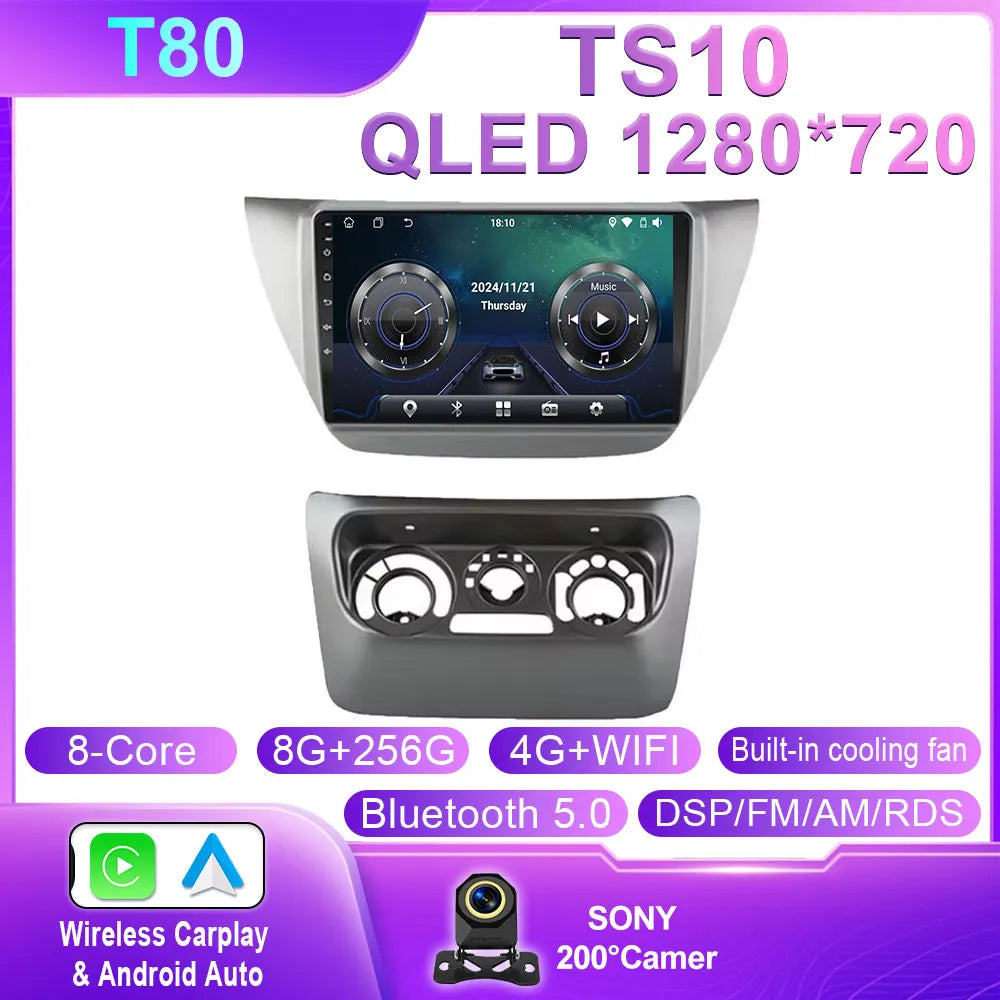 Car Stereo with Apple CarPlay & Android Auto, Compatible with Mitsubishi Lancer 9 CS (2000-2010)
