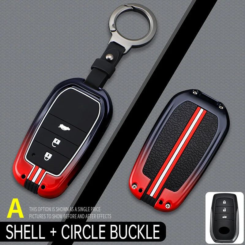 Car Key Case Cover For Toyota CHR Hilux Fortuner Land Cruiser 200 Camry Corolla Crown RAV4 Highland,Car Interior Accessories