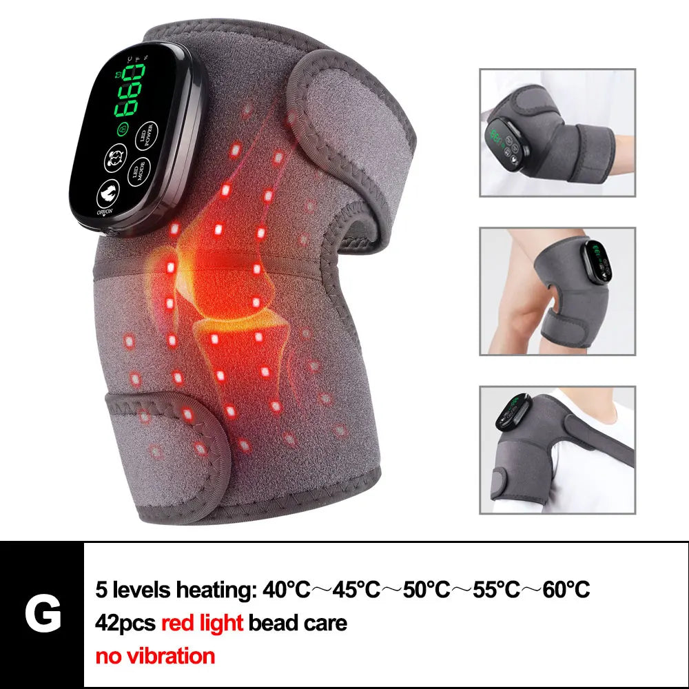 660 and 850nm Near Infrared Light Knee Pad Brace 3 In 1 Heating Shoulder Elbow Joint Massager Thermal Massage Devices Belts Pads
