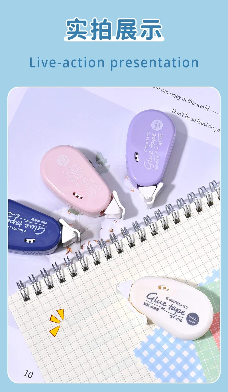 Journamm 6m*6mm Double Sided Adhesive Dots Glue Tape DIY Scrapbooking Collage Photo Album School Stationery Supplies Roller Tape