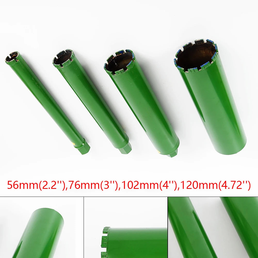 4pcs Wet Diamond Core Drill Bit Sets Concrete Brick Granite Core Drill Bit 2.2'' 3'' 4'' 5'' For Drilling Holes In Hard Concrete