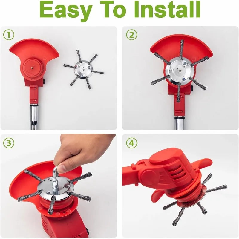 Steel Wire Weeding Wheel Dust Removal and Weeding Board Swing Metal Blade Universal Weed Brush Cutting Machine Head Knife Tool