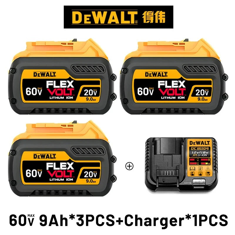 DeWALT Original Battery 20V/60V 9000mAh MAX FlexVolt for DCB606 DCB205 DCB206 DCB209 DCB182 Power Tool