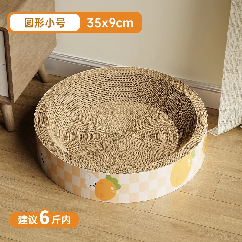 Round Cat Scratching Bed - Scratcher & Nap Spot in One – photo 6