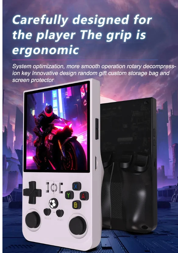 R36MAX Retro Handheld Video Game Console Linux System 4.0Inch IPS Screen Portable Pocket Video Player 64GB 128GB Games Kids Gif
