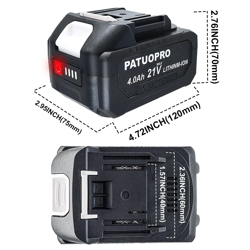 18V 21V 2.0 4.0 6.0Ah Rechargeable Lithium Battery For Makita Cordless Wrench Hammer Drill Angle Grinder Chainsaw Screwdriver