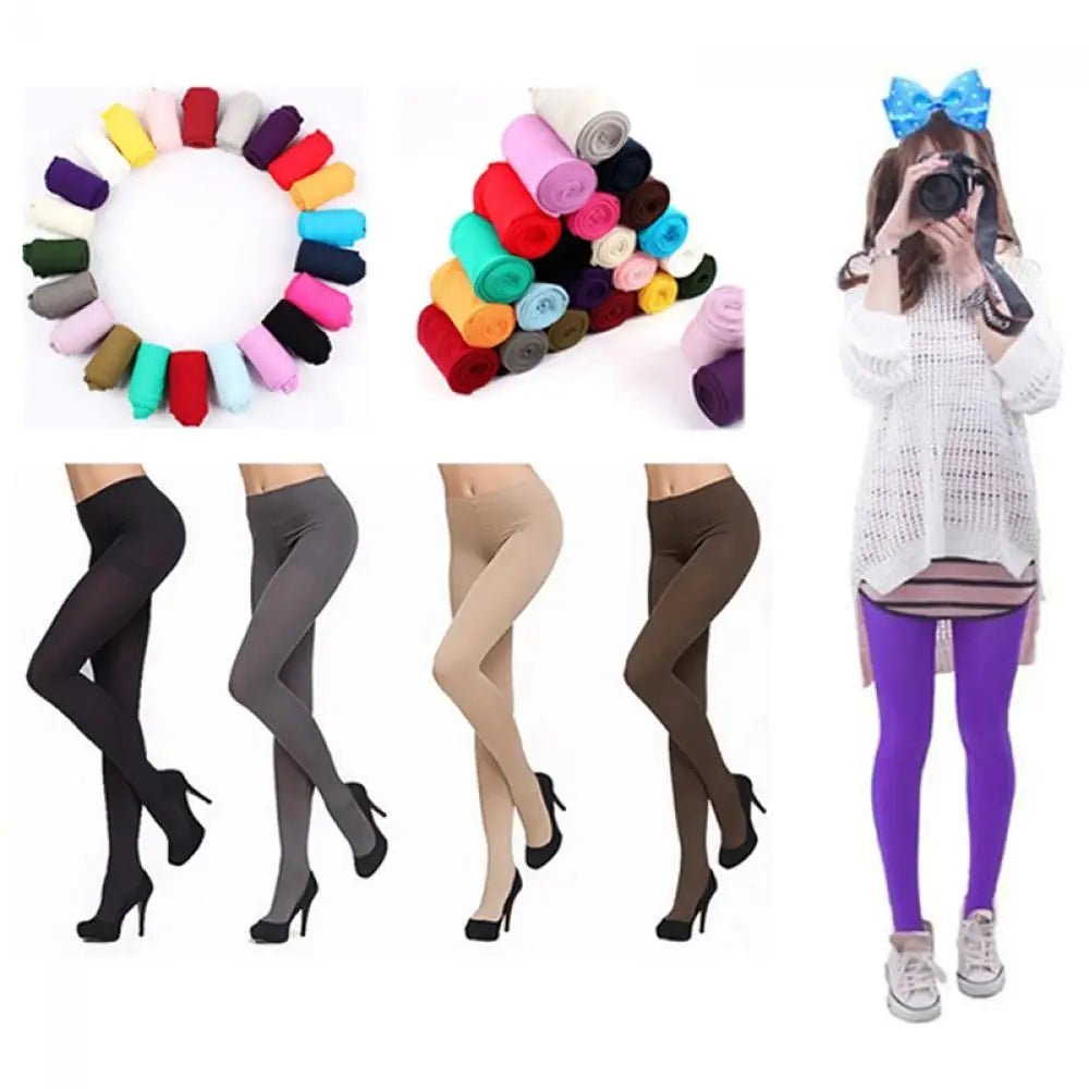 Women's Opaque Tights, 120D Seamless Pantyhose