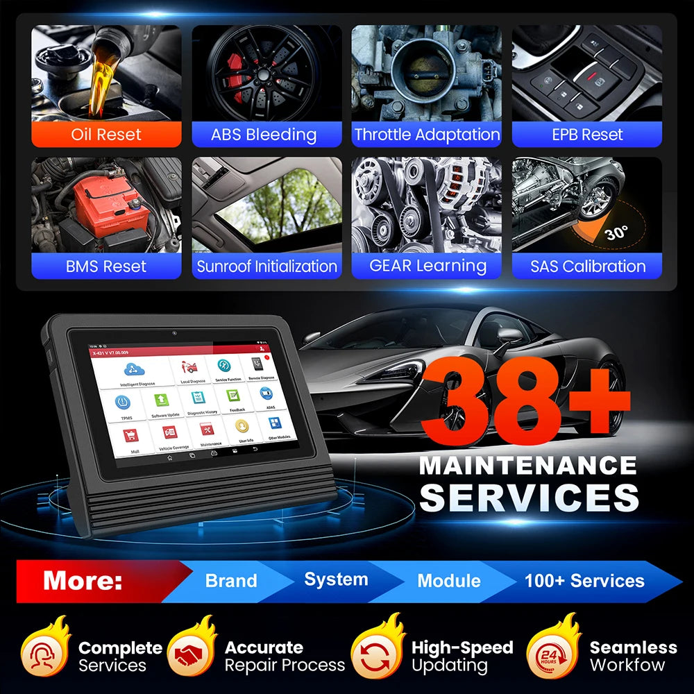 LAUNCH X431 PRO V5.0 Bi-Directional OBD2 Diagnostic Scanner — All-System, 37 Resets, ECU Coding
