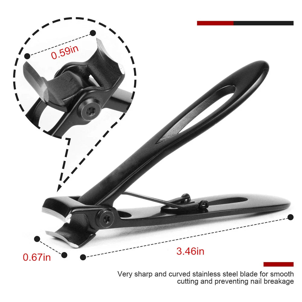 Quality Oversized  Stainless Steel Nail Clippers Cutter Trimmer Manicure Scissors Thick Hard Toenail Fingernail Pedicure Tools