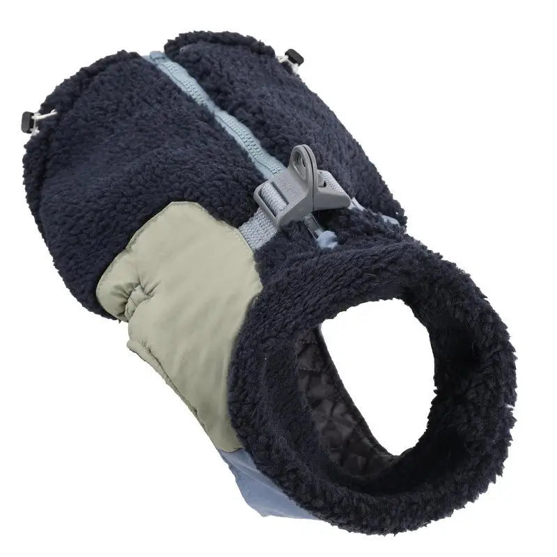 Sherpa Fleece Dog Vest with Leash Clip - Windproof Winter Coat - photo 7