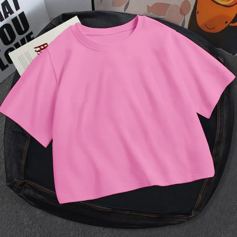 2026 New Summer Short Sleeve O Neck Your Exclusive DIY Print Pattern Customize Cropped Navel Women Crop Tops Fashion T-Shirt