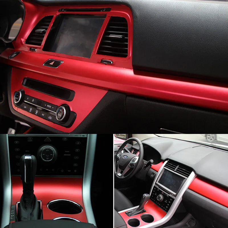 Premium Red Satin Chrome Matte Metallic Vinyl Film Car Wrap Foil with Air Release Self Adhesive Decal Sticker