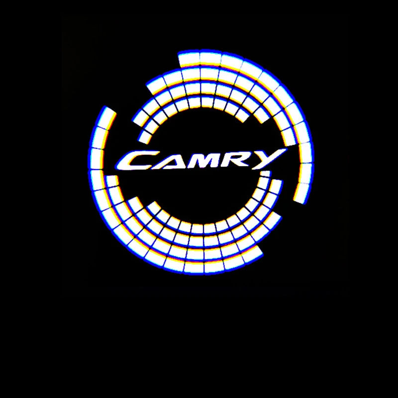 2PCS Car LED Welcome Lamp with Toyota Logo Door Ghost Shadow Light Laser Projector for Toyota PRADO Camry Corolla Rav4 Prius