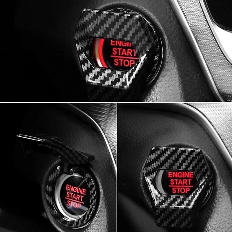 Car Engine Start Stop Switch Button Protective Cover, Anti Scratch Car Interior Design Car Product Accessories