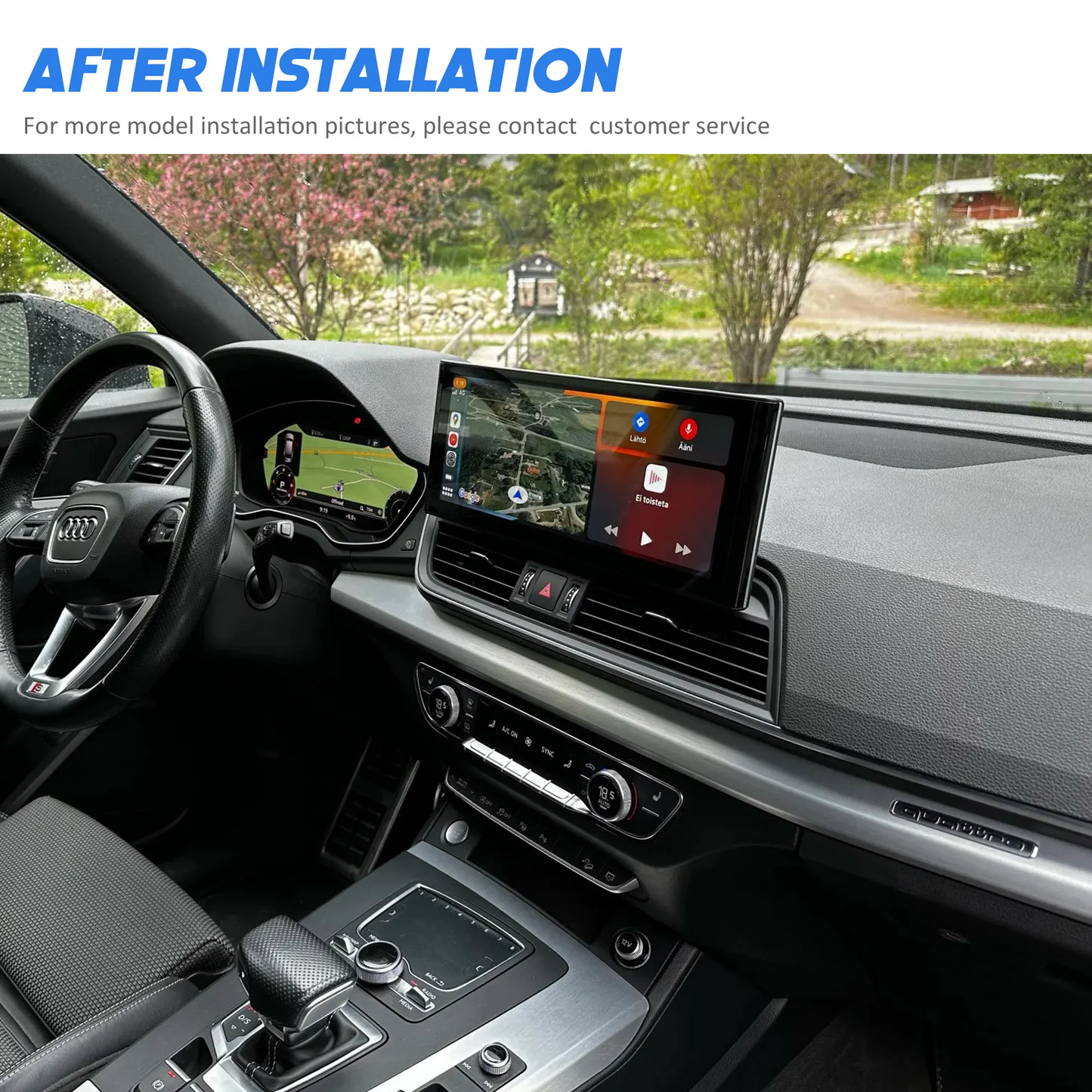 12.3" Car Stereo with Apple CarPlay & Android Auto, Compatible with Audi A4 A5 Q5 B9 (2016-2023)
