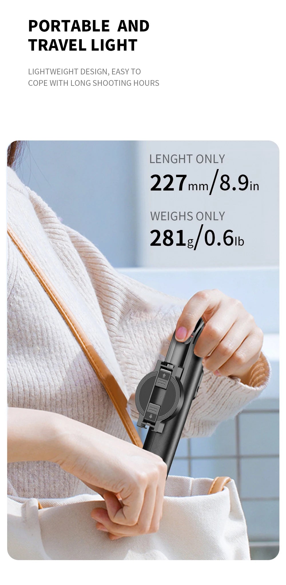 Magnetic Selfie Stick Tripod for iPhone 12-16 Pro Max Travel Stand with Magsafe Phone Clamp for Android Smartphone