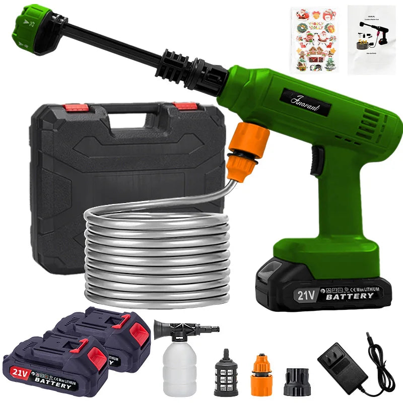 Cordless Portable Pressure Washer — High-Pressure Car & Garden Spray Gun Kit