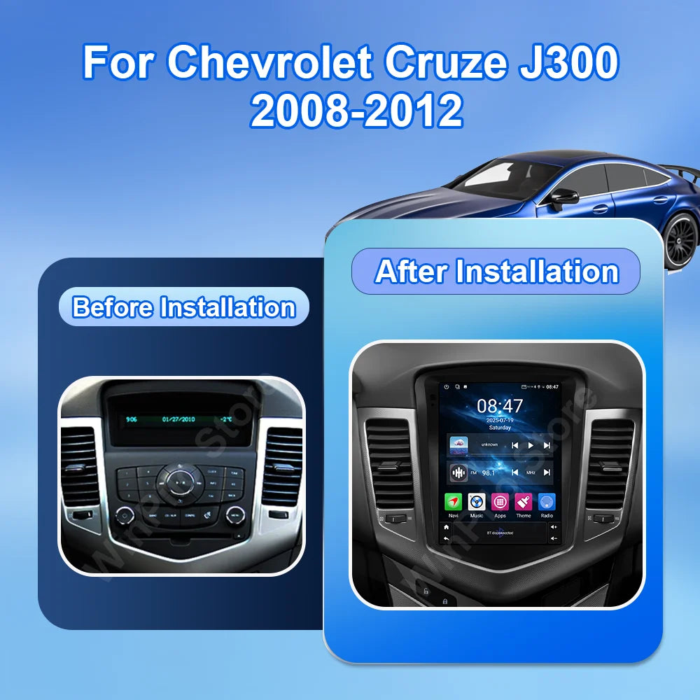 Car Stereo with Apple CarPlay & Android Auto, Compatible with Chevrolet Cruze J300