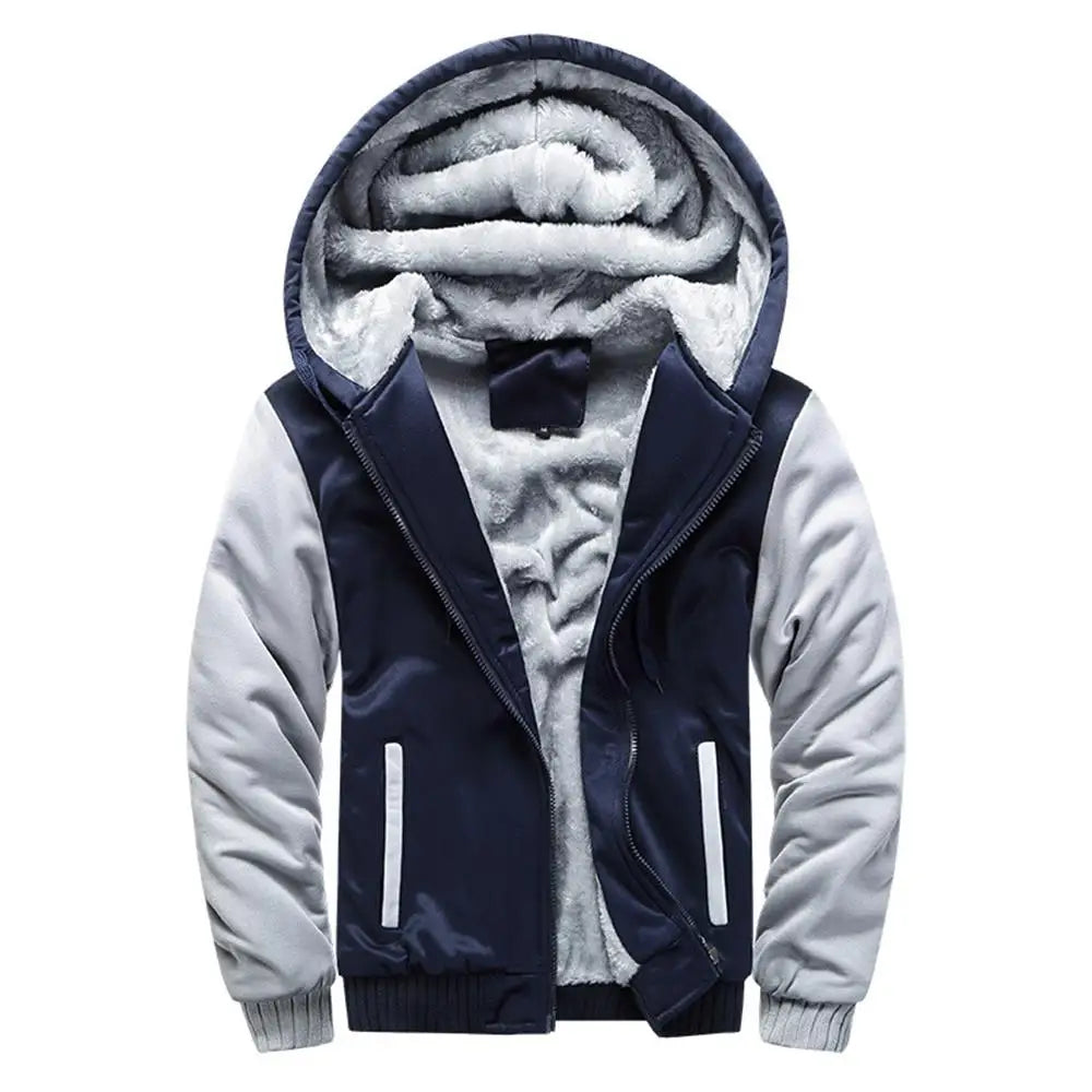 Men's Camo Fleece-Lined Hooded Jacket