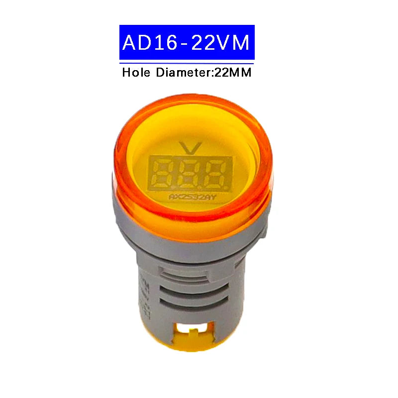 110V 220V AC Digital Voltmeter Ammeter 50-500V 0-100A Square Round Voltage Current Meter Car Volt Tester Test Gauge Amp Detector