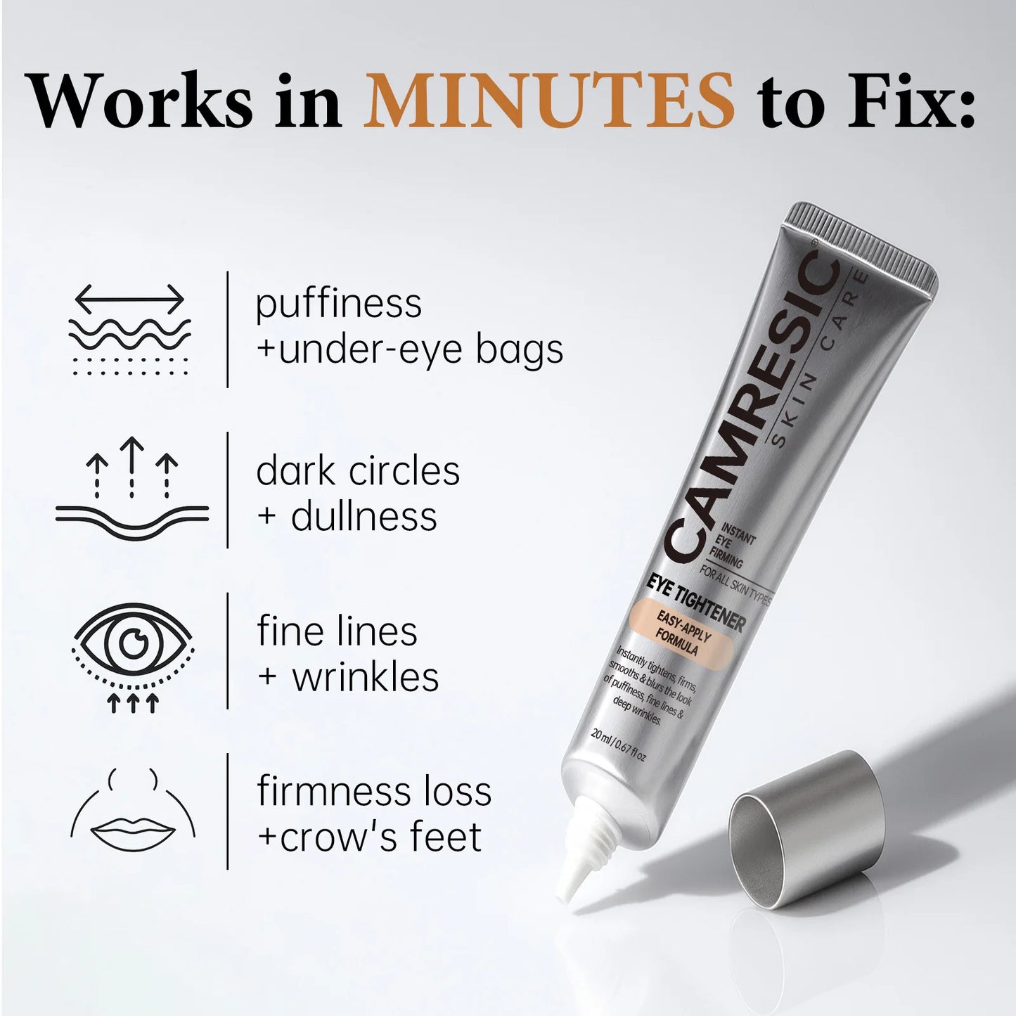 Instant Eye Firming Cream,Effectively Reduces Puffiness, Dark Circles, And Wrinkles,Universal Shade, Suitable For All Skin Types