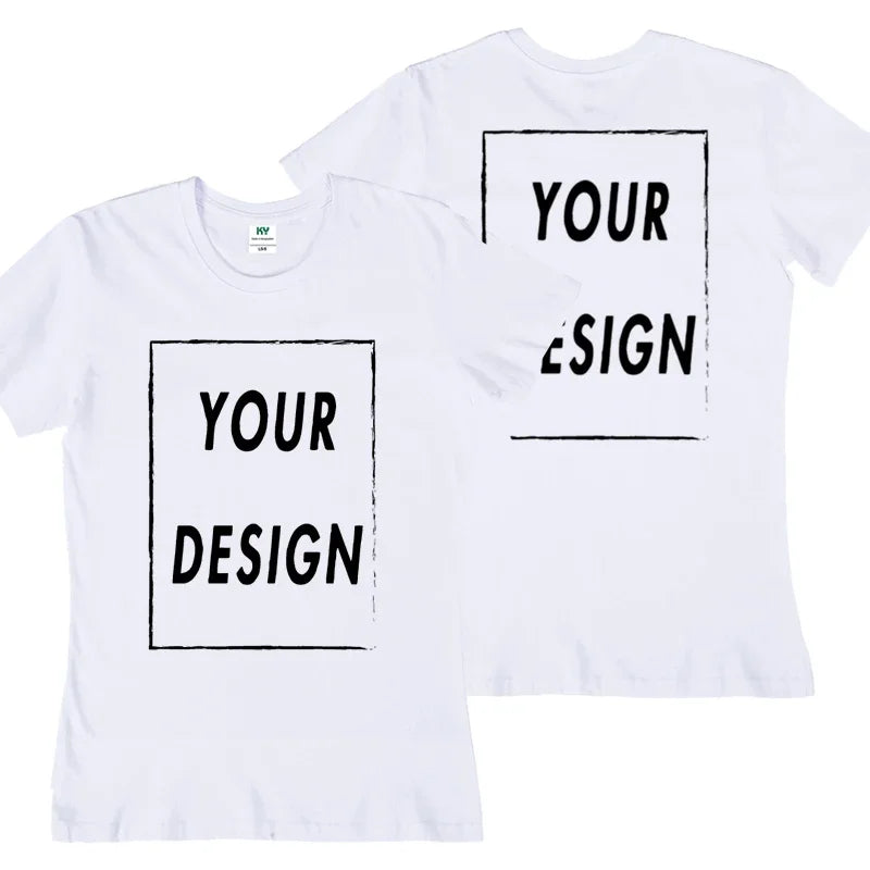Custom T-Shirt for Men & Women – Add Your Own Design, Text & Logo | Front & Back Print | Team Shirt