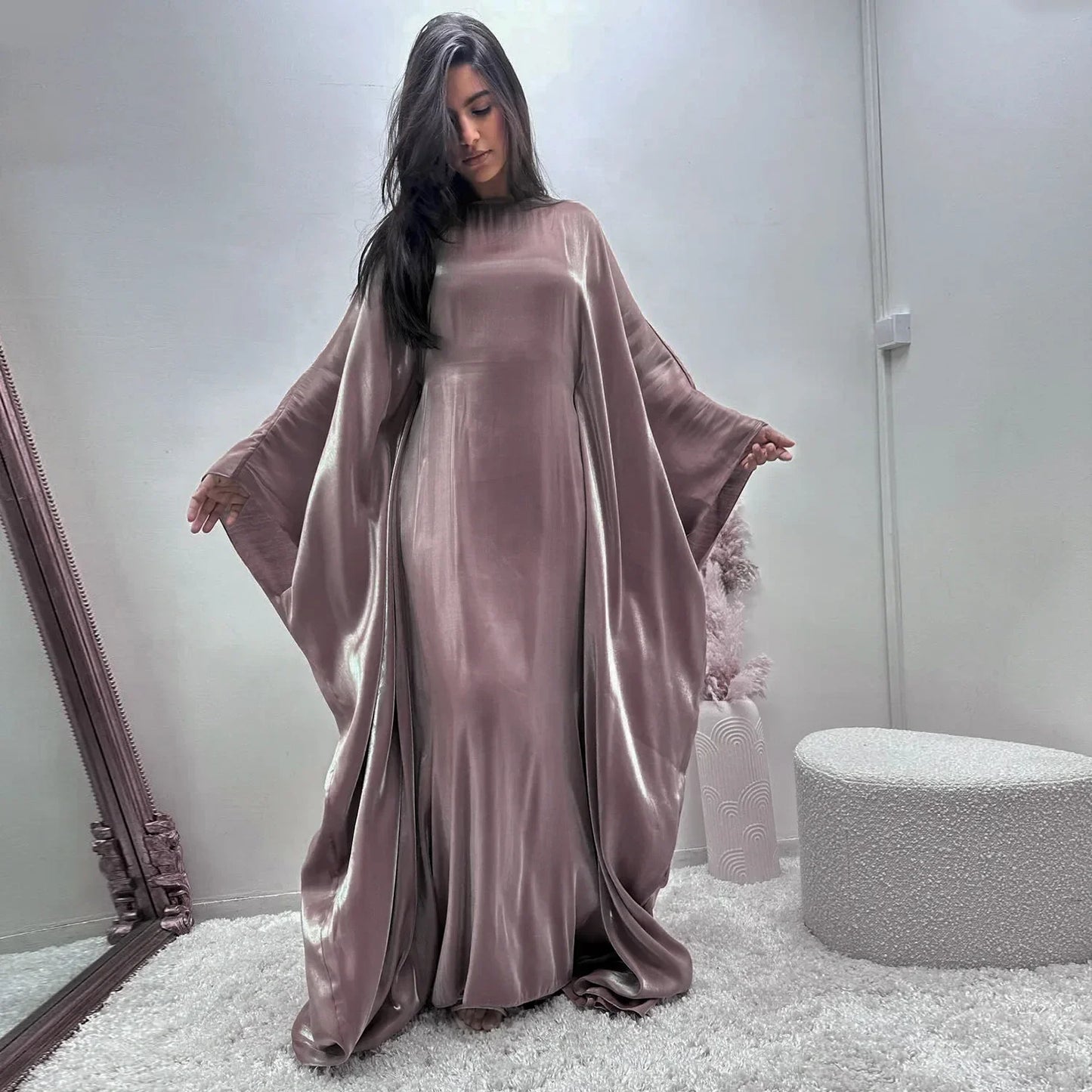 Butterfly Abaya Inside Inner Belt Muslim Party Long Dress Abayas for Women Dubai Turkey Islamic Clothing Ramadan Eid Kaftan Robe