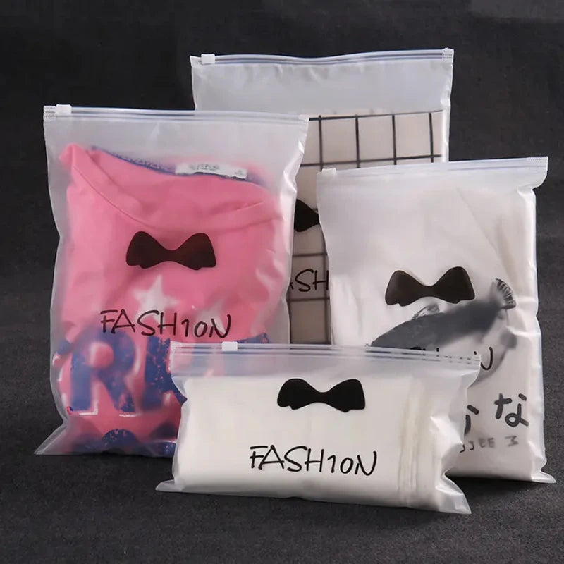 Custom Transparent Recycle Eco-Friendly For Clothing Packing Shipping Zip Zipper Lock Plastic Bag With Custom Logo